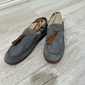 Kork-ease Tinga Blue‎ Suede Slip-On Tassels Loafers 10